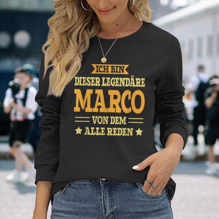 Marco With First Name Slogan Langarmshirts Geschenke für Sie