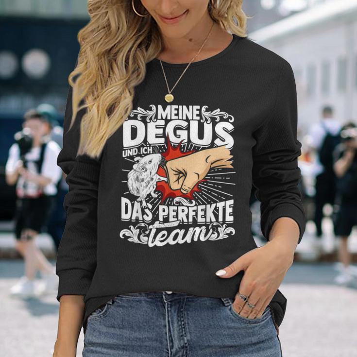 Meine Degus And Ich Das Perfekte Team Shrauchrat Degu Langarmshirts Geschenke für Sie