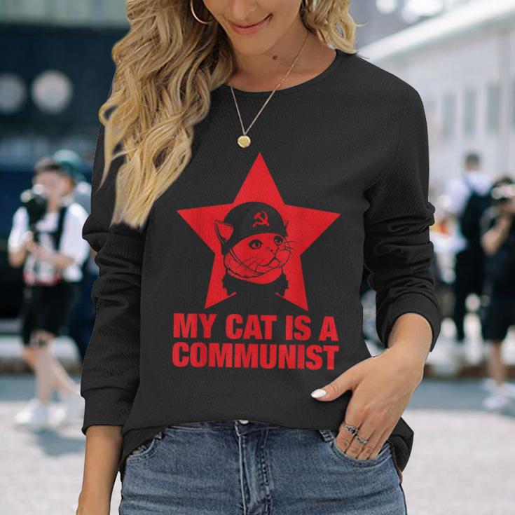 Meine Katze Ist Kommunist Langarmshirts Geschenke für Sie