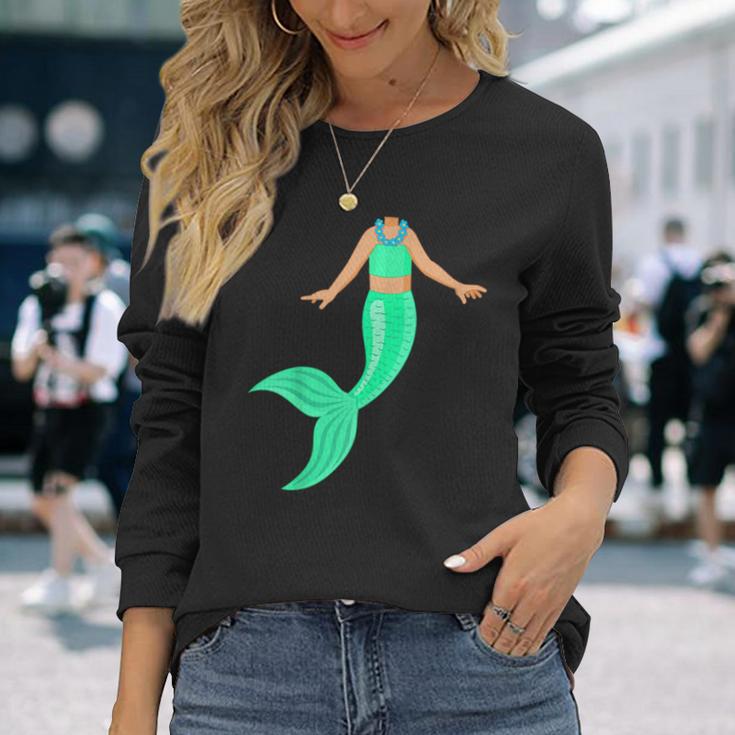 Mermaid Outfit Water Party Atlantis Costume Langarmshirts Geschenke für Sie