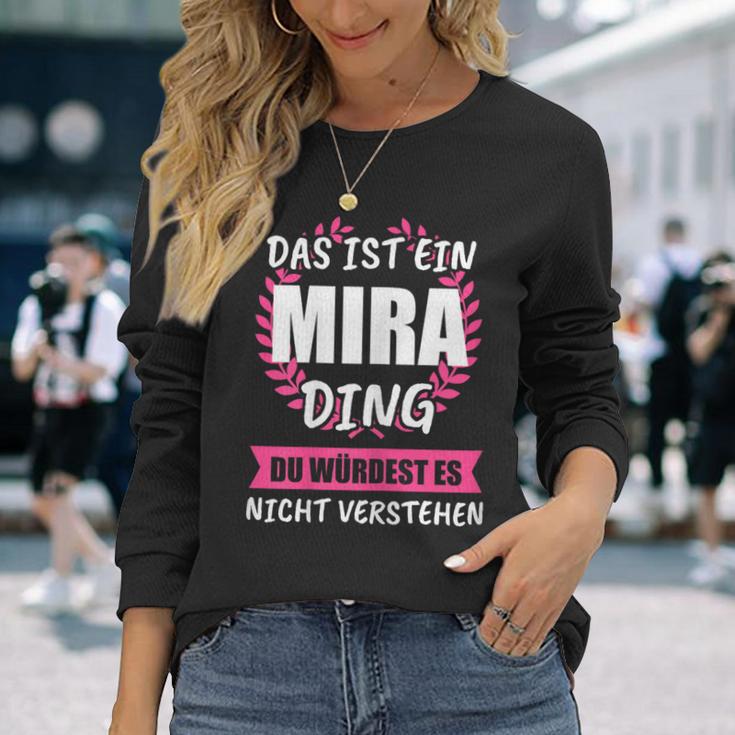 Mira Name First Name Langarmshirts Geschenke für Sie