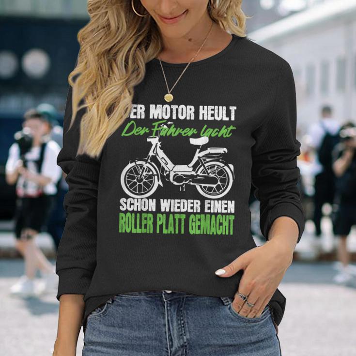 Moped Scooter Hercules intage Car S Langarmshirts Geschenke für Sie