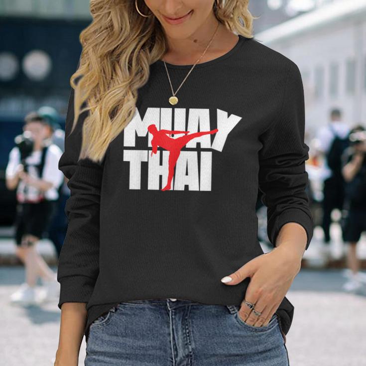 Muay Thai Thai Boxing Langarmshirts Geschenke für Sie