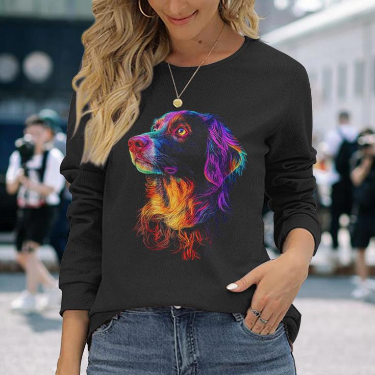 Munsterlander Dog Graphic Pet Colourful Munsterlander Langarmshirts Geschenke für Sie