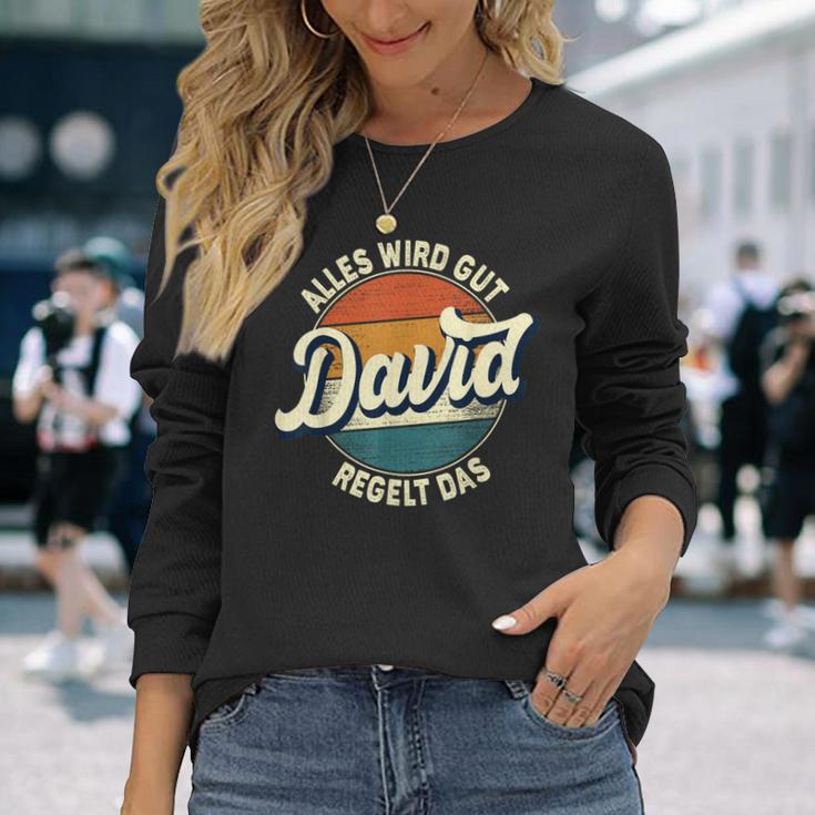 Name David Alles Wird Gut David Regelt Das S Langarmshirts Geschenke für Sie