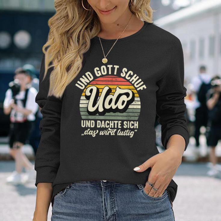 Name Udo Slogan And Gott Schuf Udo S Langarmshirts Geschenke für Sie