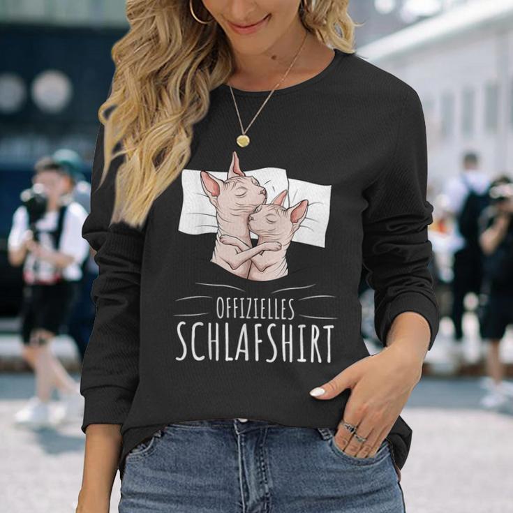 Official Sphynx Cat Nude Cat Sphinx Langarmshirts Geschenke für Sie