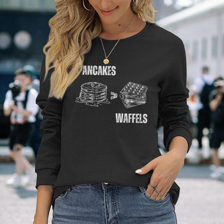 Pancakes Over Waffles Langarmshirts Geschenke für Sie