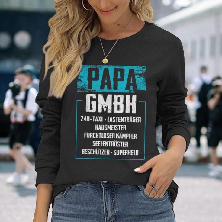 Papa Gmbh Firma Saying Business Father Family Langarmshirts Geschenke für Sie