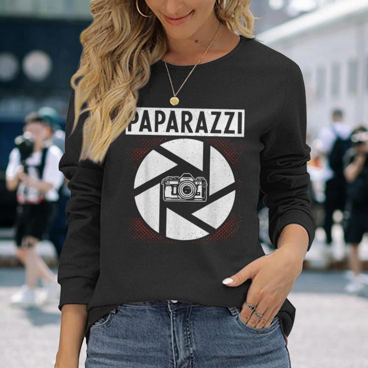 Photography Camera Lens Retro Paparazzi Langarmshirts Geschenke für Sie