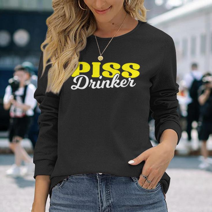 Piss Drinker Naughty Bdsm Urine Fetish Langarmshirts Geschenke für Sie