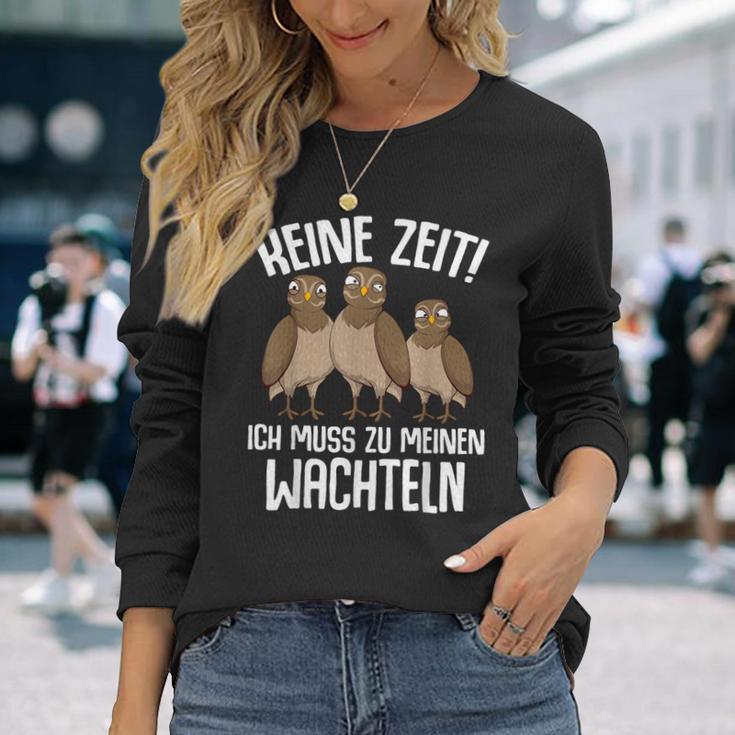 Quail Quail Quailers Quachtelzüchter Langarmshirts Geschenke für Sie