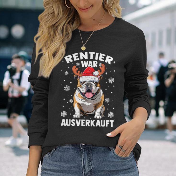 Reindeer Was Out Sold Out English Bulldog Christmas Langarmshirts Geschenke für Sie