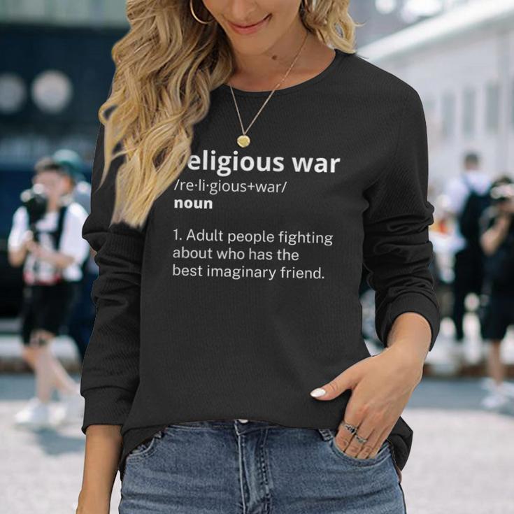 Religious War Noun Adult People Fighting About Who Has The Langarmshirts Geschenke für Sie