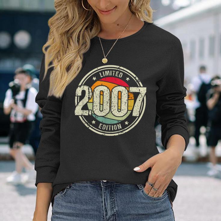 Retro 16 Yearsintage 2007 Limited Edition 16Th Birthday Langarmshirts Geschenke für Sie