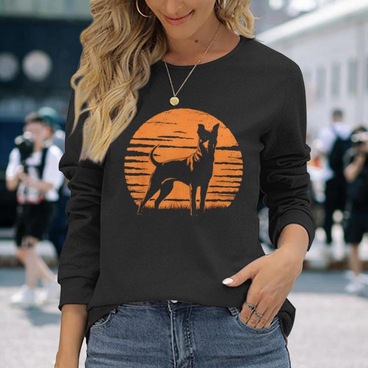 Retrointage Working Kelpie Dog Langarmshirts Geschenke für Sie