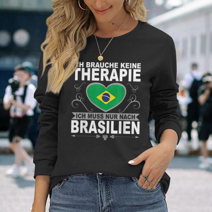 Rio De Janeiro Travel Copacabana Flag Carnival Langarmshirts Geschenke für Sie