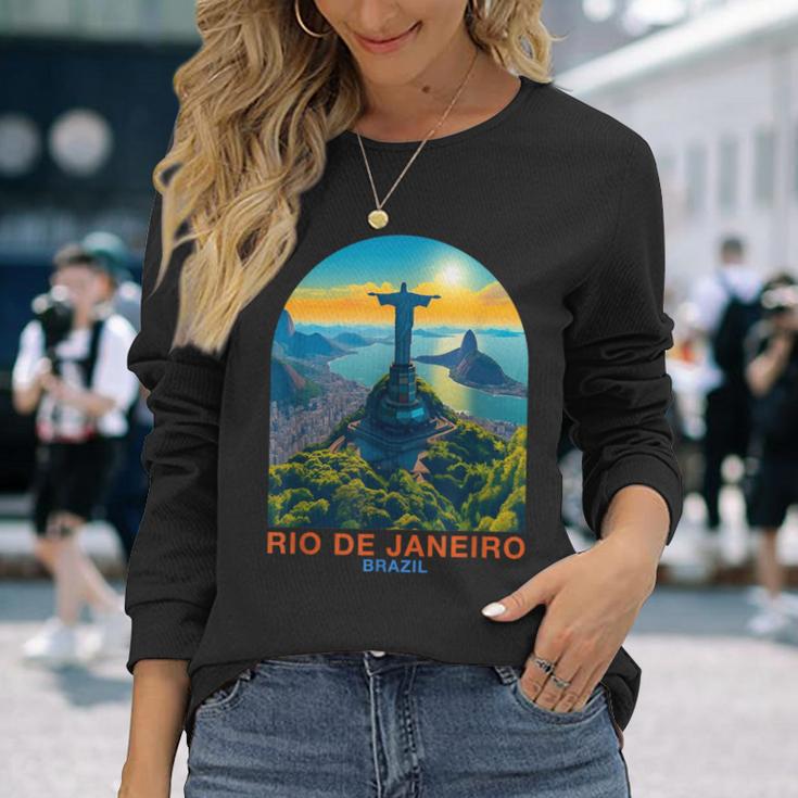 Rio De Janeiro Travel Holiday Rio De Janeiro Brazil Langarmshirts Geschenke für Sie