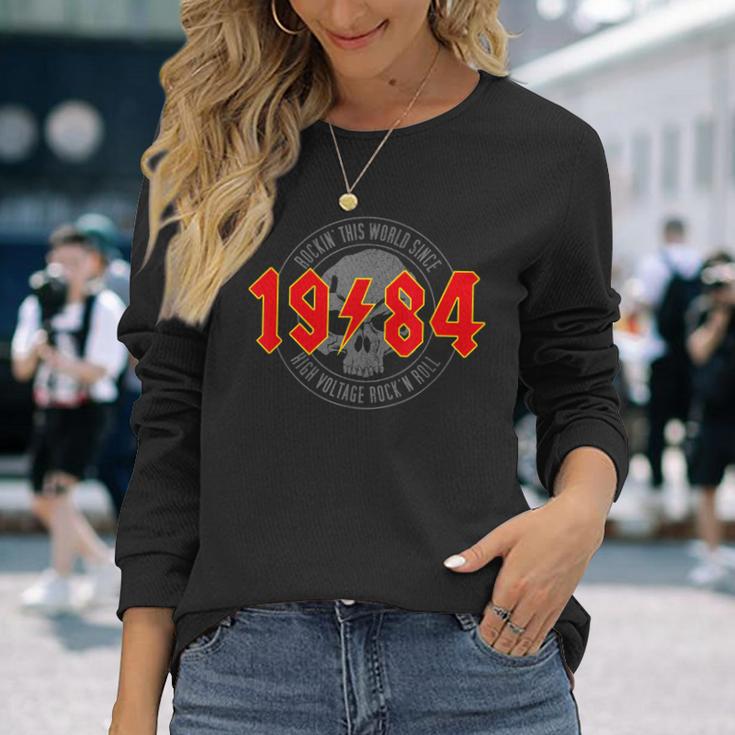 Rock And Roll Heavy Metal 1984Intage Birthday Langarmshirts Geschenke für Sie