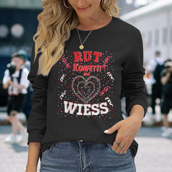 Rut Wiess Carnival Costume Cologne Red Confetti In Heart Langarmshirts Geschenke für Sie