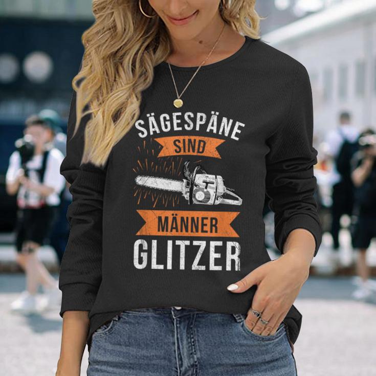 Sägespäne Sind Männerglitzer Lumberjack Forestry Langarmshirts Geschenke für Sie