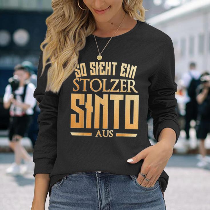 Sinto Sinti Origin So Sieht Ein Stolzer Sinto Aus Langarmshirts Geschenke für Sie