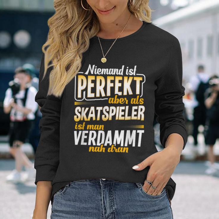 Skatspieler Skat Card Games Slogan Langarmshirts Geschenke für Sie