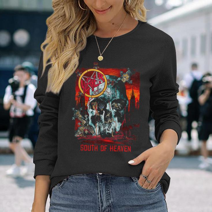 Slayer South Of Heaven Skull Langarmshirts Geschenke für Sie