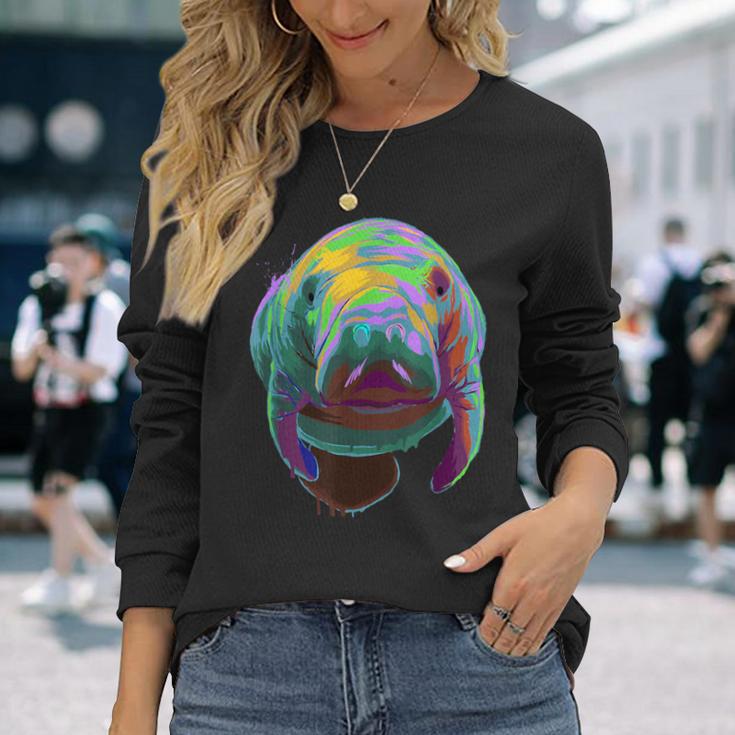 Splash Mana Round Tail Sea Cow Langarmshirts Geschenke für Sie