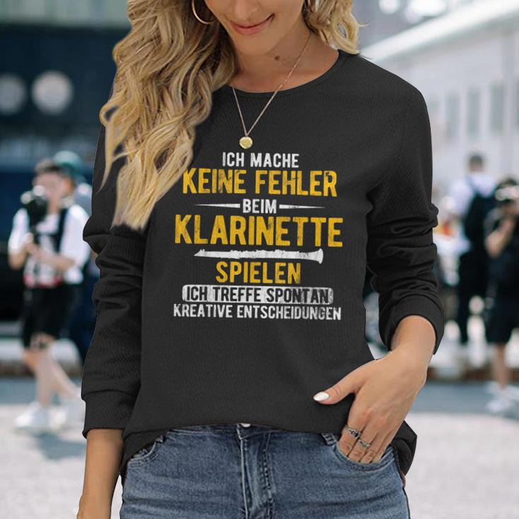 Spontan Kreative Decisions Music Clarinet Langarmshirts Geschenke für Sie