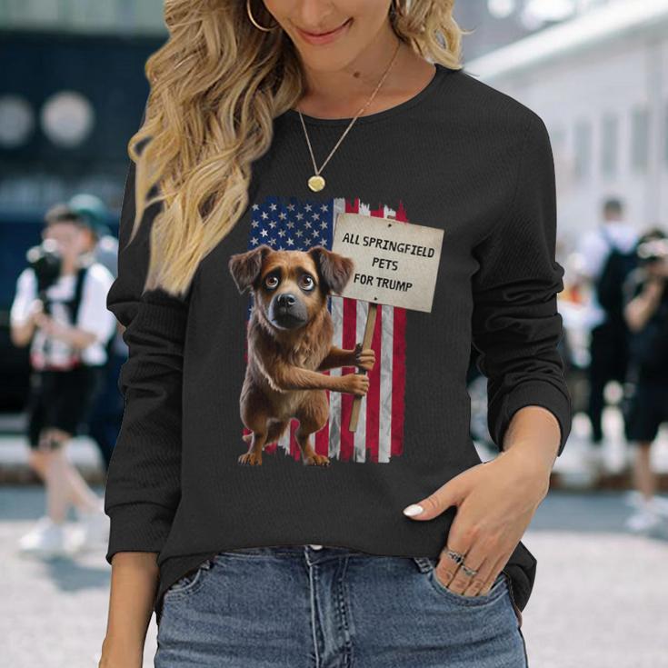 All Springfield Pets For Trump You Eat Dogs Dog Langarmshirts Geschenke für Sie