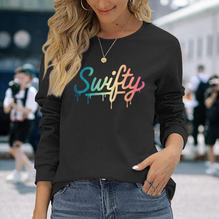 Swifty Fan Merchandise Ns Colourful Taylor Outfit Drip Langarmshirts Geschenke für Sie