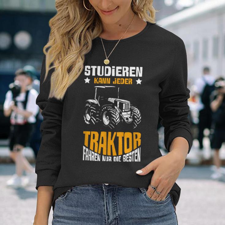 Tractor Driving The Best Farm Farmer Boys Langarmshirts Geschenke für Sie