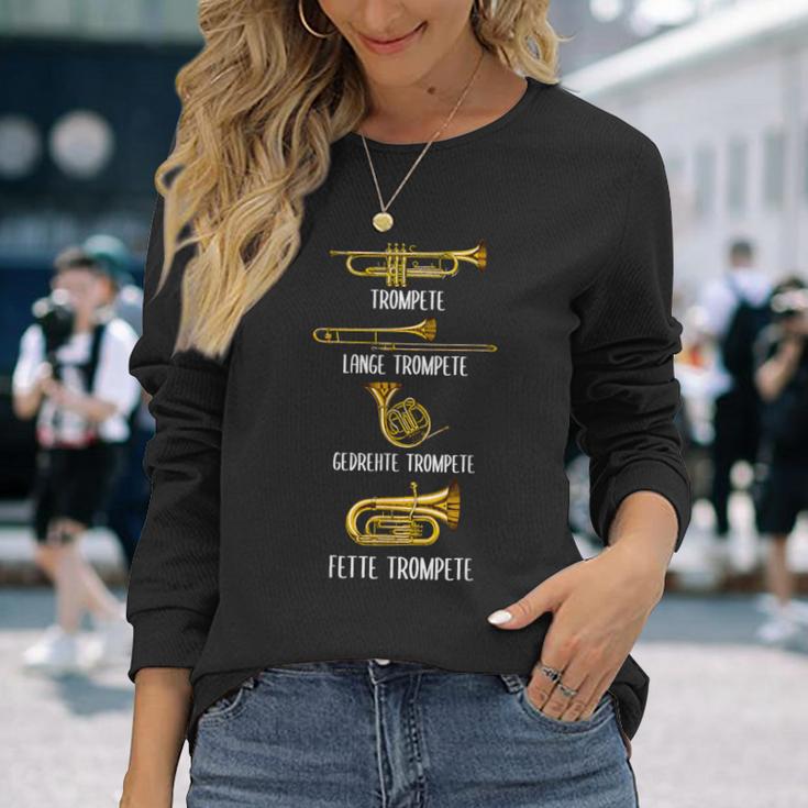 Types Of Trumpets Trumpet Surprise Instrument Langarmshirts Geschenke für Sie