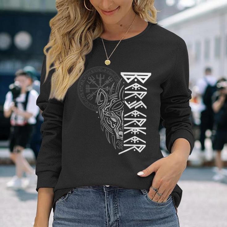 Viking Alhalla Egisor & Odin's Wolf Berserker Langarmshirts Geschenke für Sie