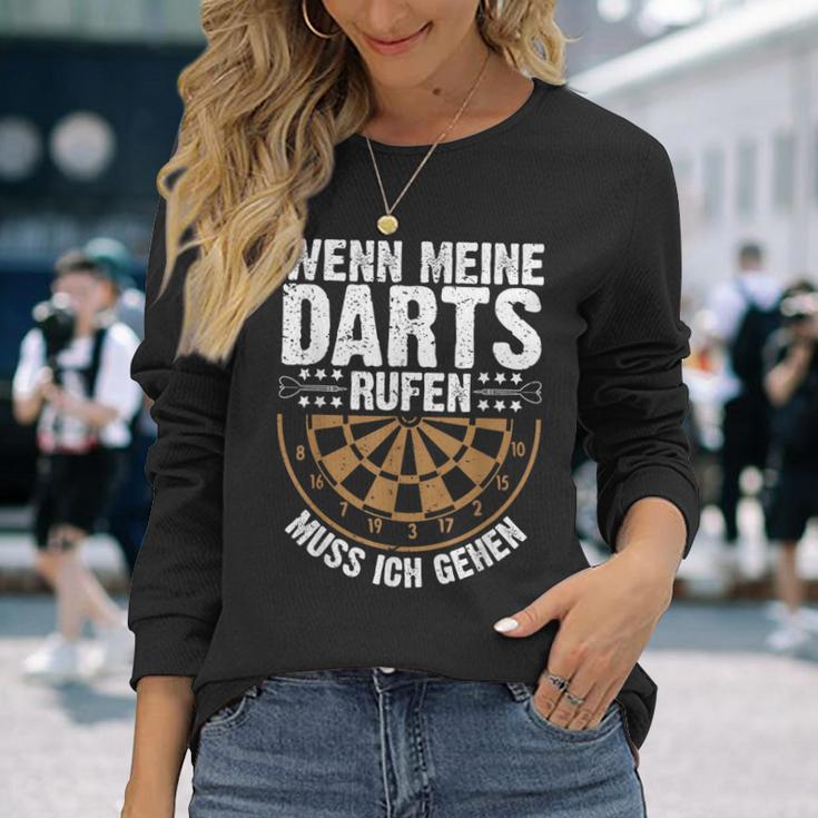 Wenn Meine Darts Rufen Muss Gehen Dartspieler Langarmshirts Geschenke für Sie