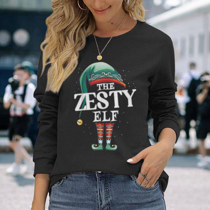 Zesty Elf Christmas Group Xmas Pajama Party Long Sleeve T-Shirt Gifts for Her