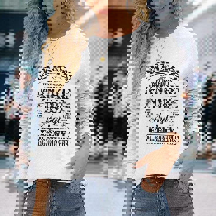 40Th Birthday Legends Born In January 1984 40 Years Old Long Sleeve T-Shirt Gifts for Her