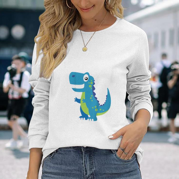 Children's 4Th Birthday Boy Dino T-Rex Dinosaur 4 Birthday Langarmshirts Geschenke für Sie