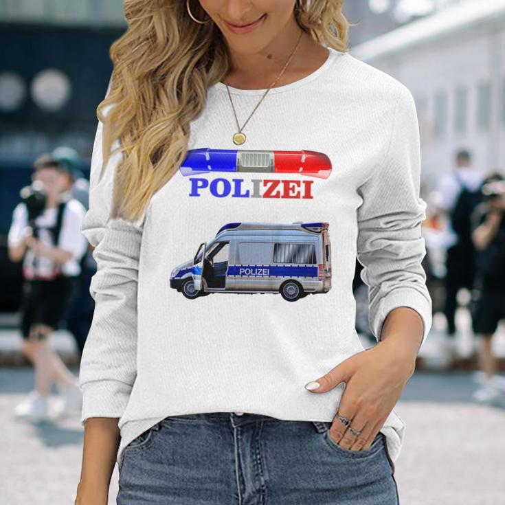 Children's Cool Police Motif With Car Langarmshirts Geschenke für Sie