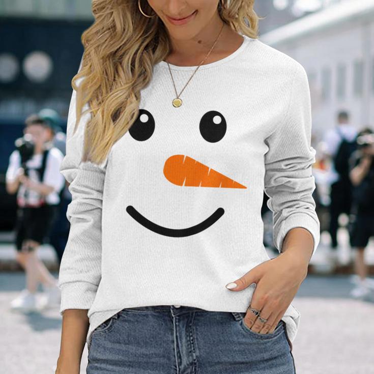 Children's Snowman Costume Children's Snowman Face Langarmshirts Geschenke für Sie