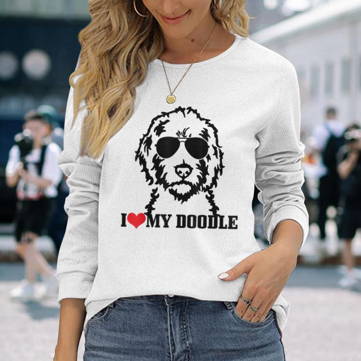 Goldendoodle I Love My Doodle Labradoodle Golden Doodle Dog Langarmshirts Geschenke für Sie