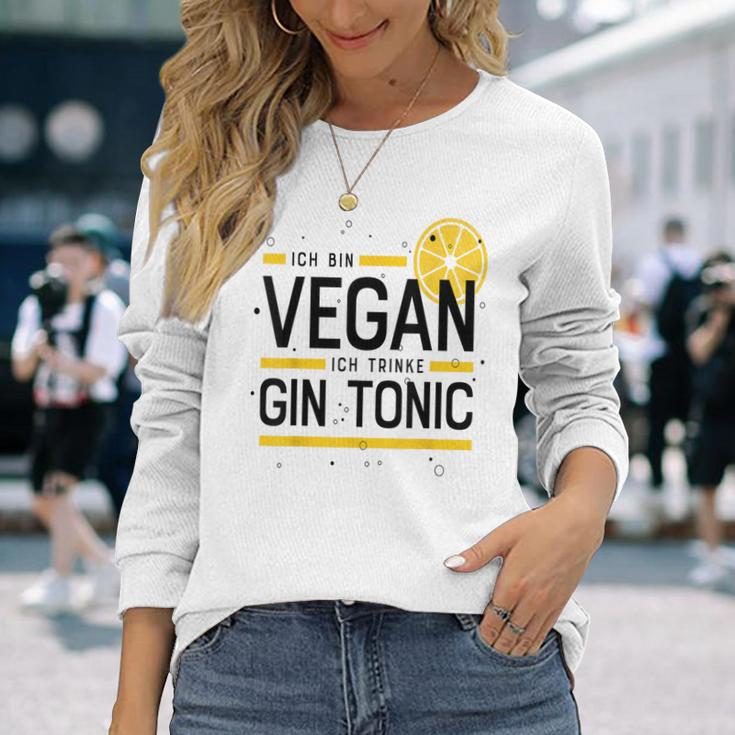 Ich Binegan Ich Trinke Gin Tonic X Lecker Gin Langarmshirts Geschenke für Sie