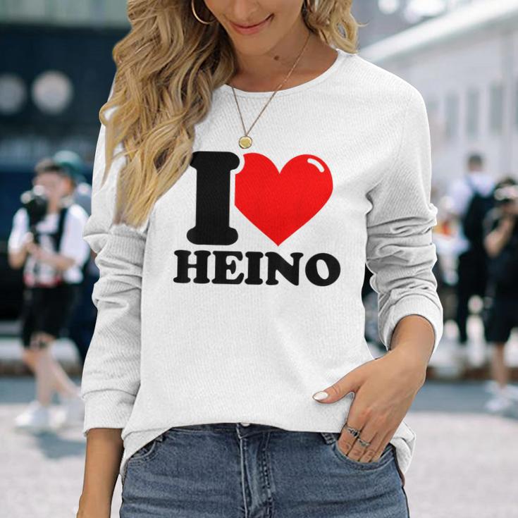 I Love Heino Gray Langarmshirts Geschenke für Sie