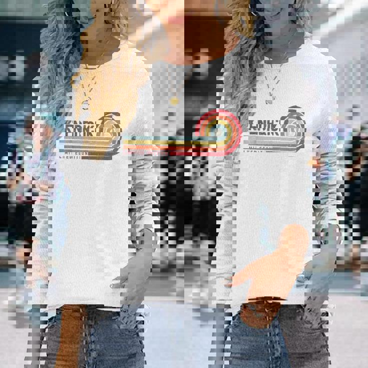 I Love Kendrick Personalizado Retro Sunset Primer Nombre Camiseta de manga larga Regalos para ella