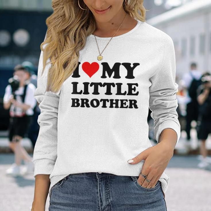 I Love My Little Brother Langarmshirts Geschenke für Sie