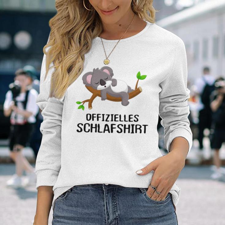 Official Sleep Pyjamas Nightdress Koala Gray Langarmshirts Geschenke für Sie