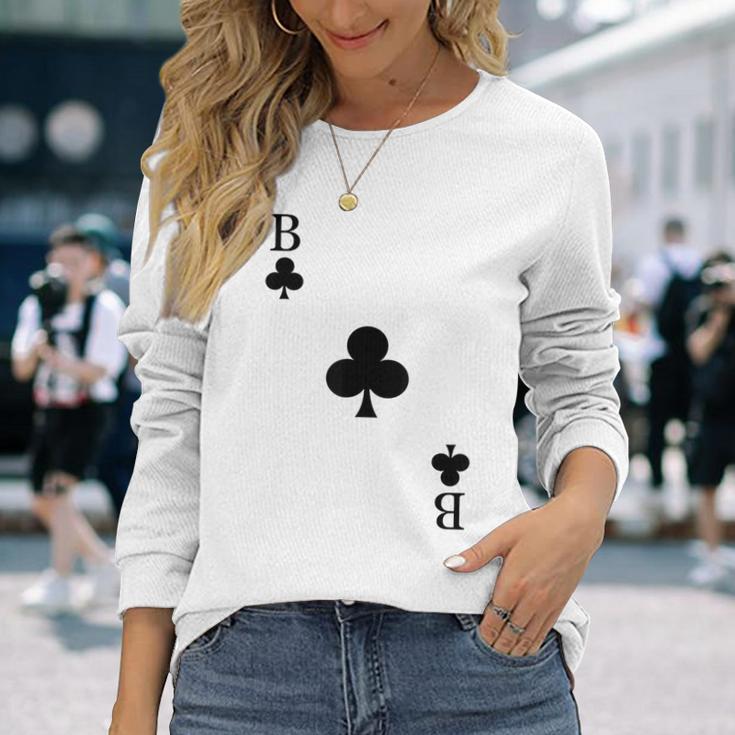 Playing Card Cross Bube Card Game Day Carnival Costume Langarmshirts Geschenke für Sie