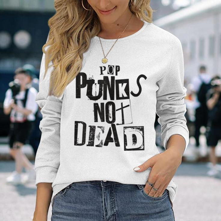 Pop Punks Not Dead -Intage Grunge Pop Punk Is Not Dead Langarmshirts Geschenke für Sie