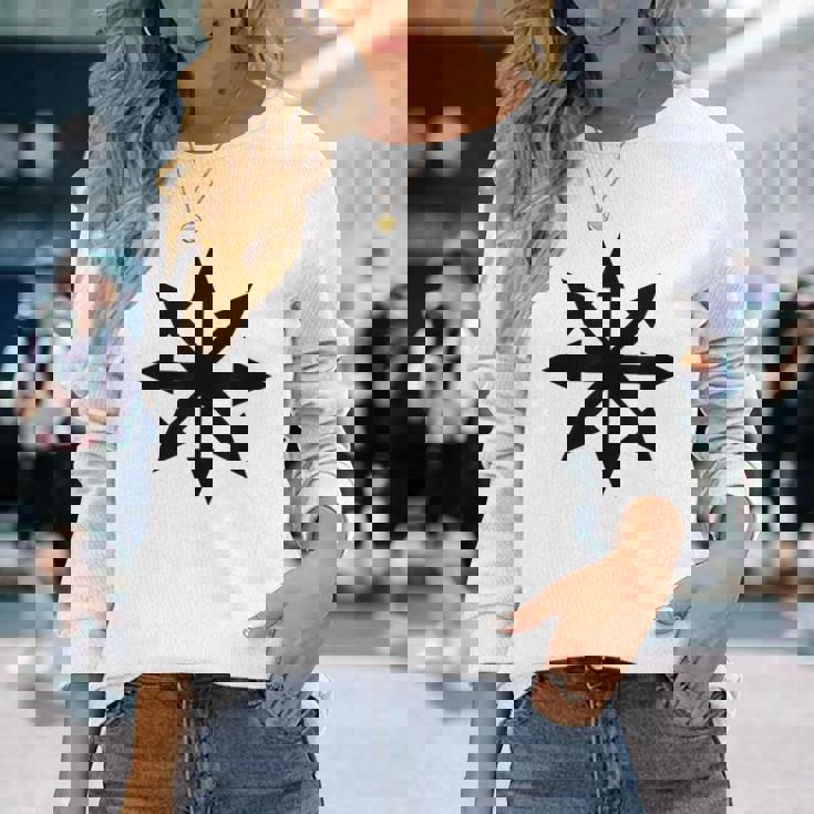 Symbole De L'étoile Du Chaos Punk Métal Pentagramme Anarchie T-shirt à manches longues Cadeaux pour elle
